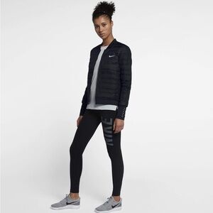 Nike AeroLoft Women's Running Jacket Black/ metallic silver Size Small